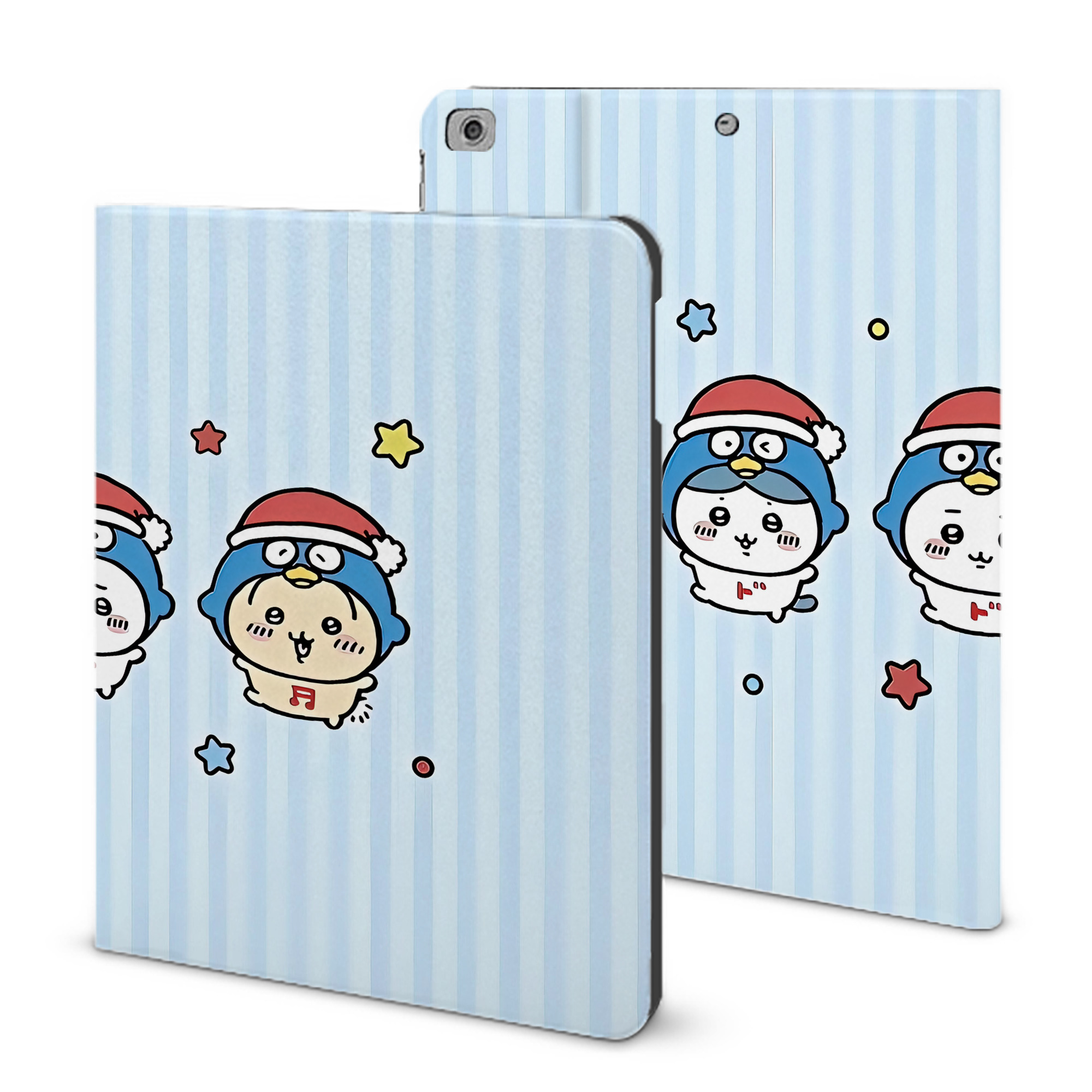 （画像用） ちいかわ Chii-kawa IPad ケース ブック型 PUレザー TPU 耐衝撃 軽量 薄型 ペン収納なし 全面保護 IPad 各モデル対応